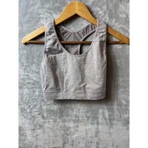 Juicy Woman’s Sports Bra Gray Pull On Size 1X Nylon Spandex